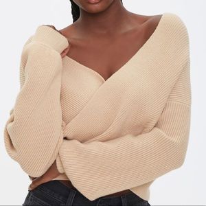 Forever 21 Ribbed Crisscross-Front Sweater